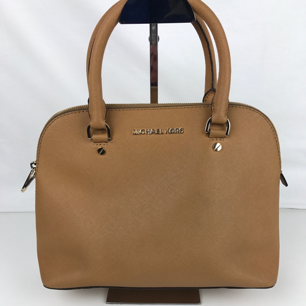 Michael Kors Cindy Medium Dome Leather Satchel